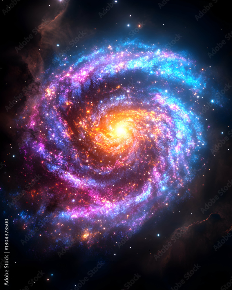 Fototapeta premium Spiral Galaxy, Cosmic Dust, Nebula, Space