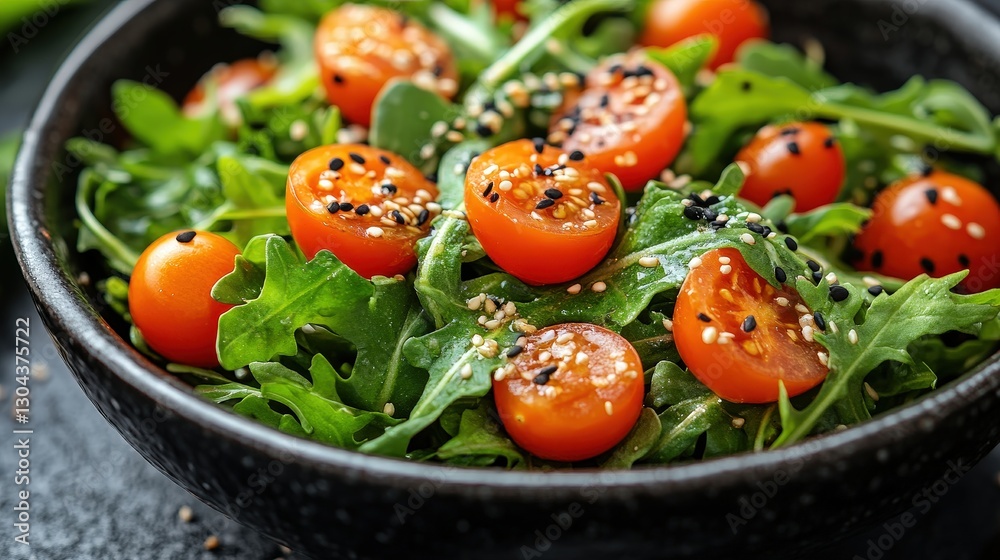 Cherry tomato and arugula salad bowl Cherry tomato and arugula salad bowl