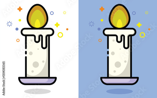 Candle icon illustration design