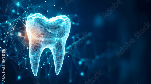 3D human incisor with detailed texture