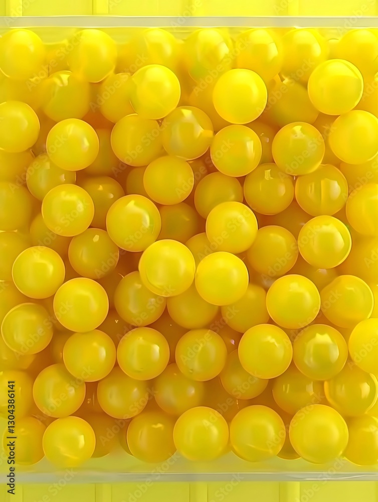 Yellow cherry tomatoes container, studio shot Yellow cherry tomatoes container, studio shot