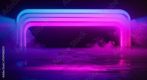 Abstract Neon Gradient with a High-End Aesthetic, looping 4k time-lapse virtual video animation Generated AI.
