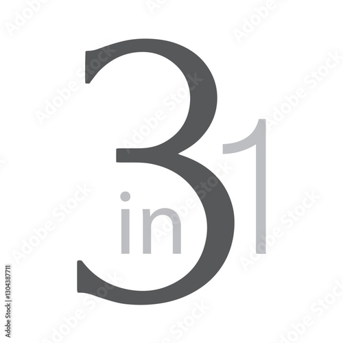 Figures 3 in 1 icon.