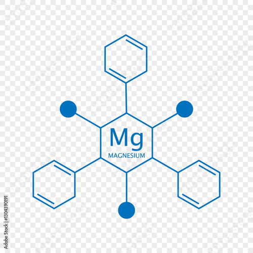 Vector illustration of magnesium molecules