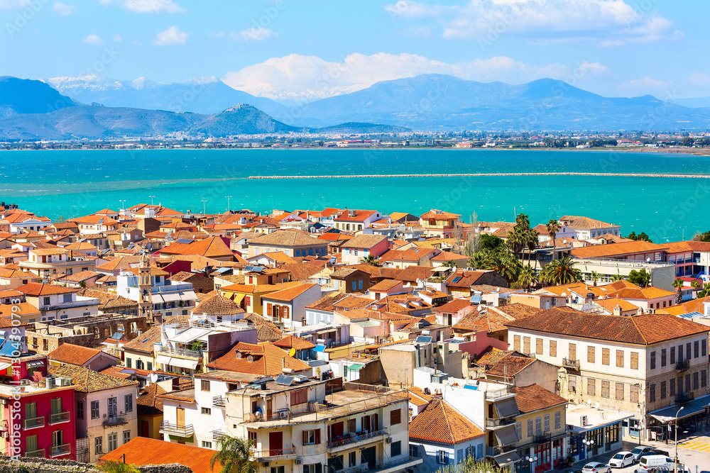 Obraz premium Nafplio, Greece aerial view