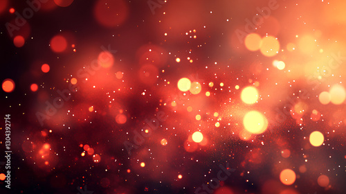 Fiery Red Bokeh – Warm Glowing Particles