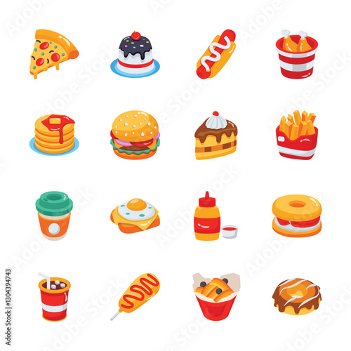 Creatively crafted food and drinks 3d icons, ready for premium use