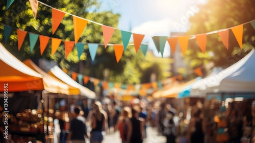 Wallpaper Mural Vibrant outdoor market filled with people and colors. Torontodigital.ca