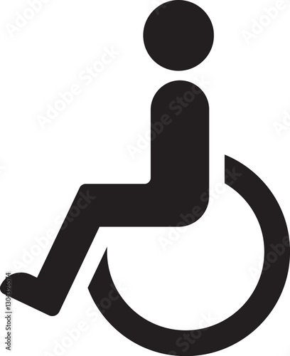 Handicap icon design. Disabled person icon.