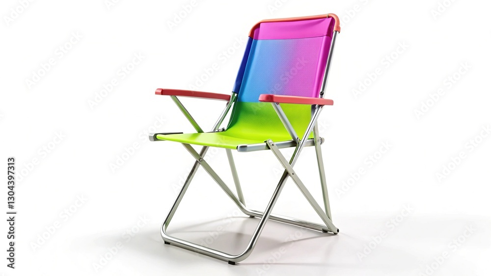 White Folding Chair Isolated on White Background - Stock Photo White Folding Chair Isolated on White Background - Stock Photo