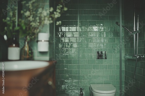 A close-up shot of a shiny chrome grab bar is displayed, great for accessibility or bathroom safety design needs