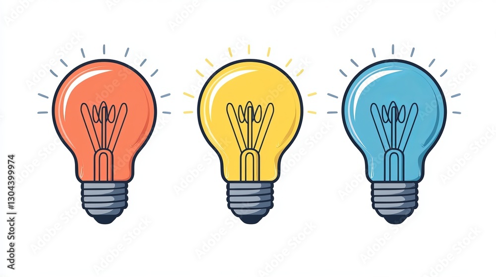 Light bulb icon symbol vector on a white background Light bulb icon symbol vector on a white background