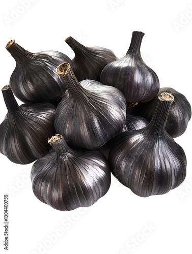 Black Garlic on a white background