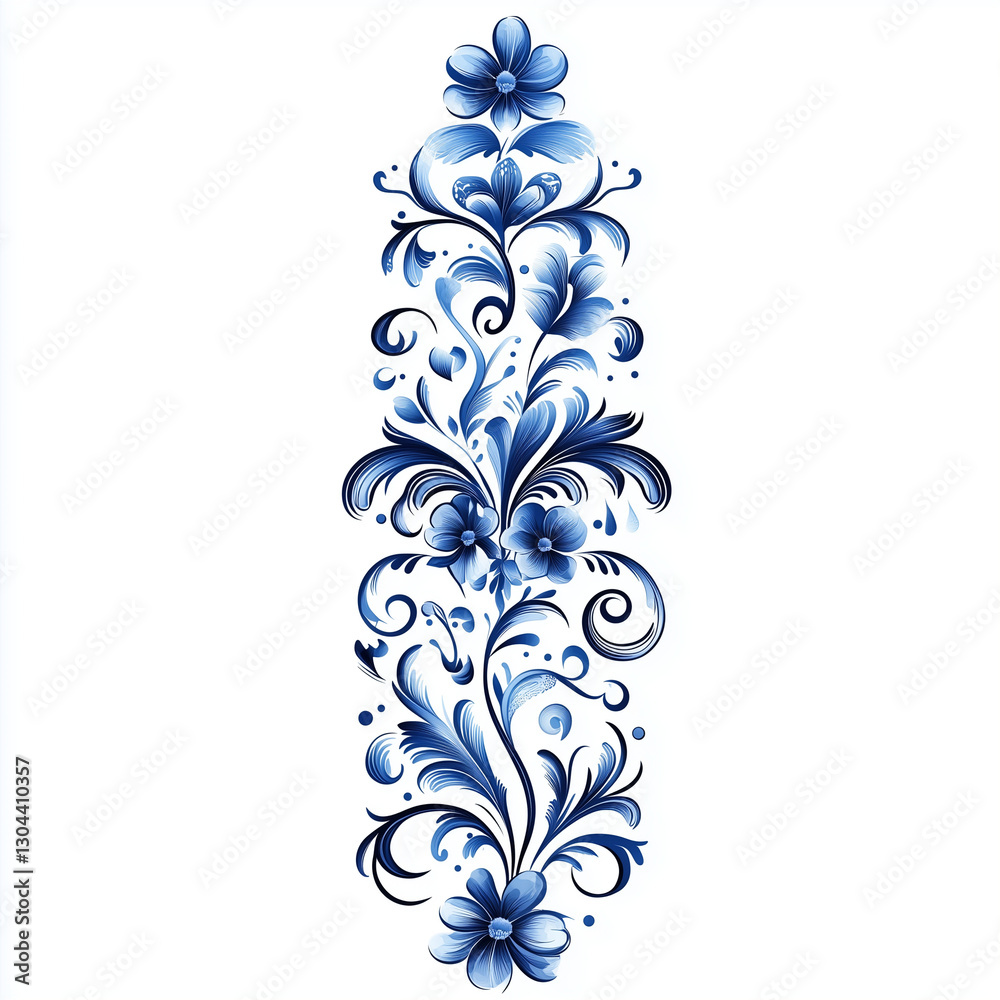 blue floral ornamental pattern background blue floral ornamental pattern background