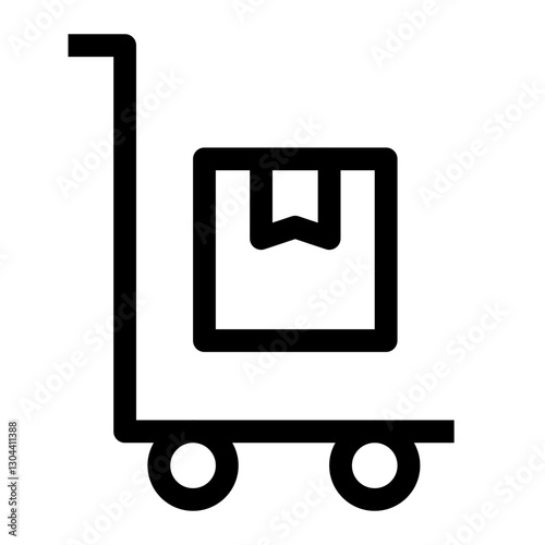 shipping and delivery thin icon