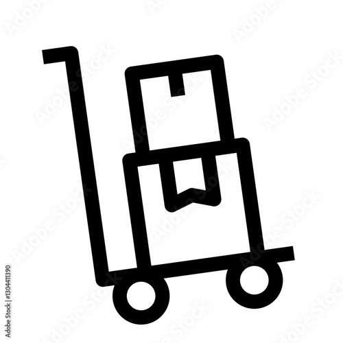 shipping and delivery thin icon