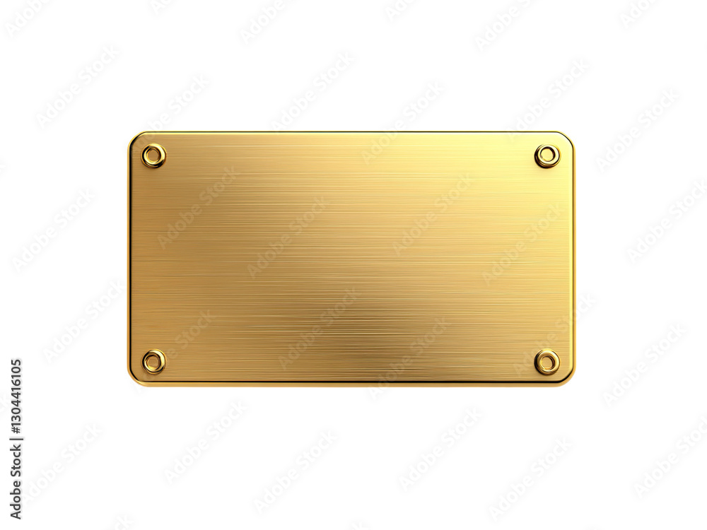 golden rectangular plaque