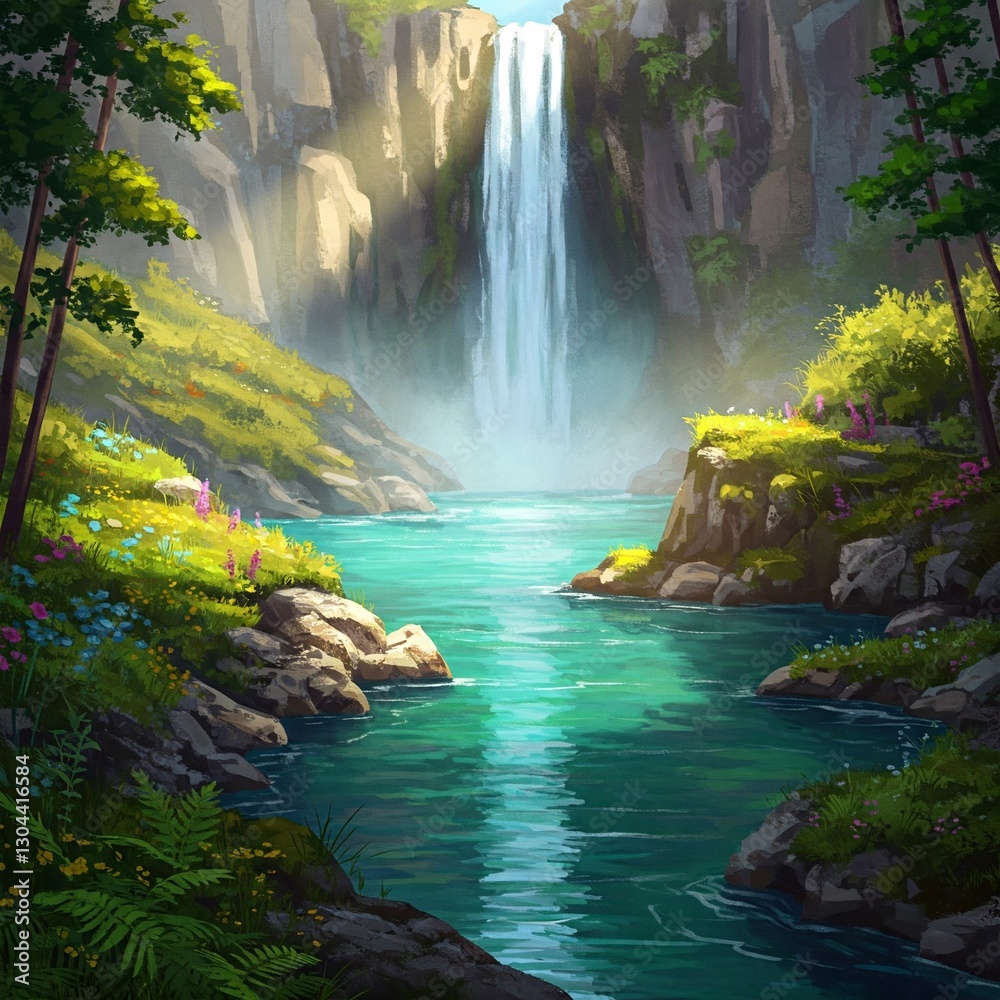 Fototapeta premium waterfall nature