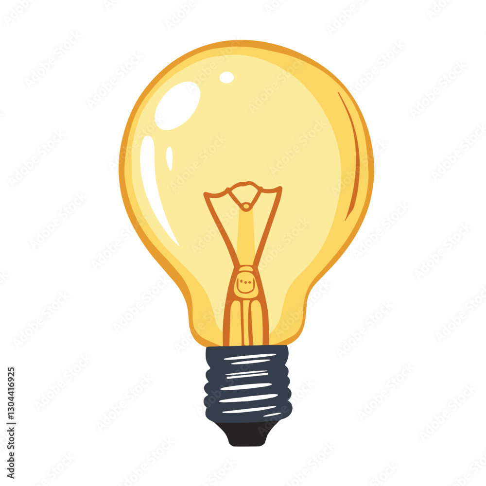 Light bulb illustration with a clear background for copy space Light bulb illustration with a clear background for copy space