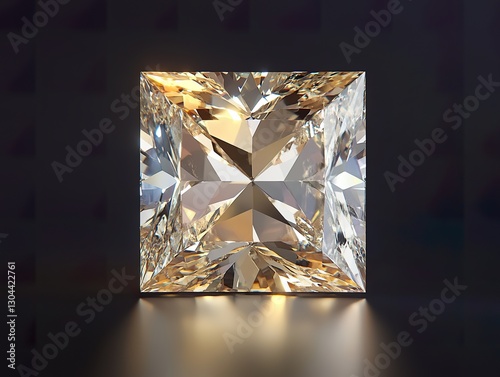 White diamond on black background