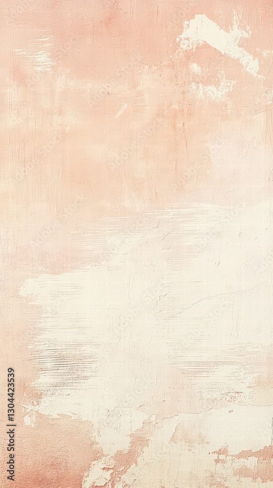 Obraz premium Abstract Grunge Brushstroke: A striking composition featuring soft hues of rose and white with rough brushstrokes, evoking textures, artistry, and the allure of simplicity.
