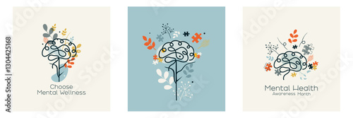 Mental Health theme card set.