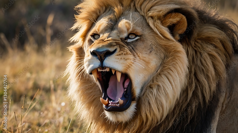 Fototapeta premium portrait of a male lion