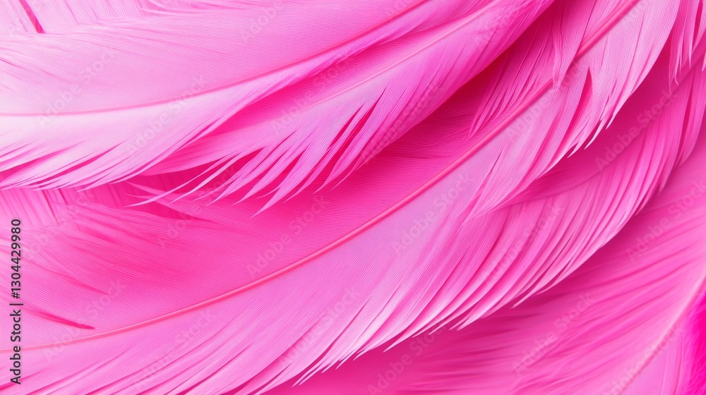 Fototapeta premium Pink Feather Pattern Background - Soft pink feathers, minimalist design, delicate texture, elegant pattern, nature inspired