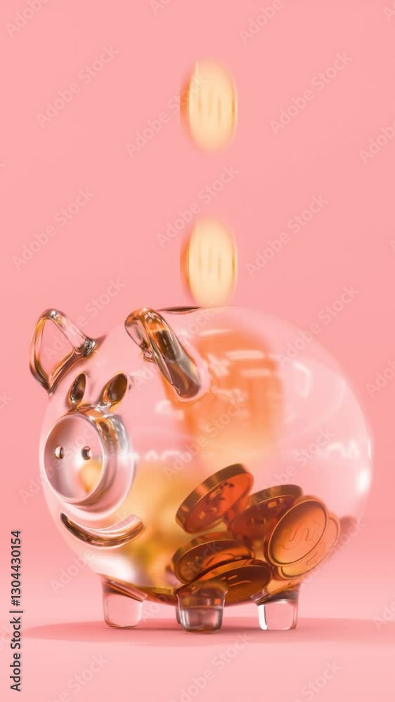 piggy bank with American money