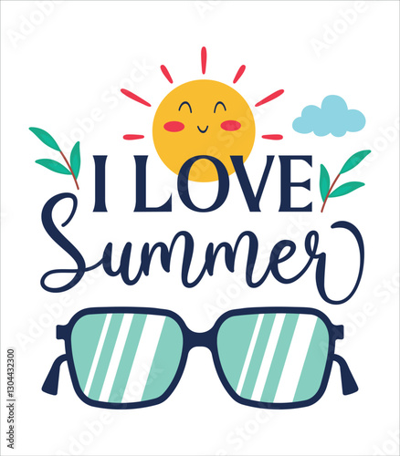 I love summer typography t-shirt design
