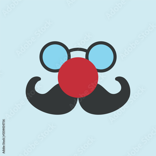 Clown nose icon symbolizes playful humor, ideal for April Fool's Day designs, circus themes, comedy events, and prank-related visuals.