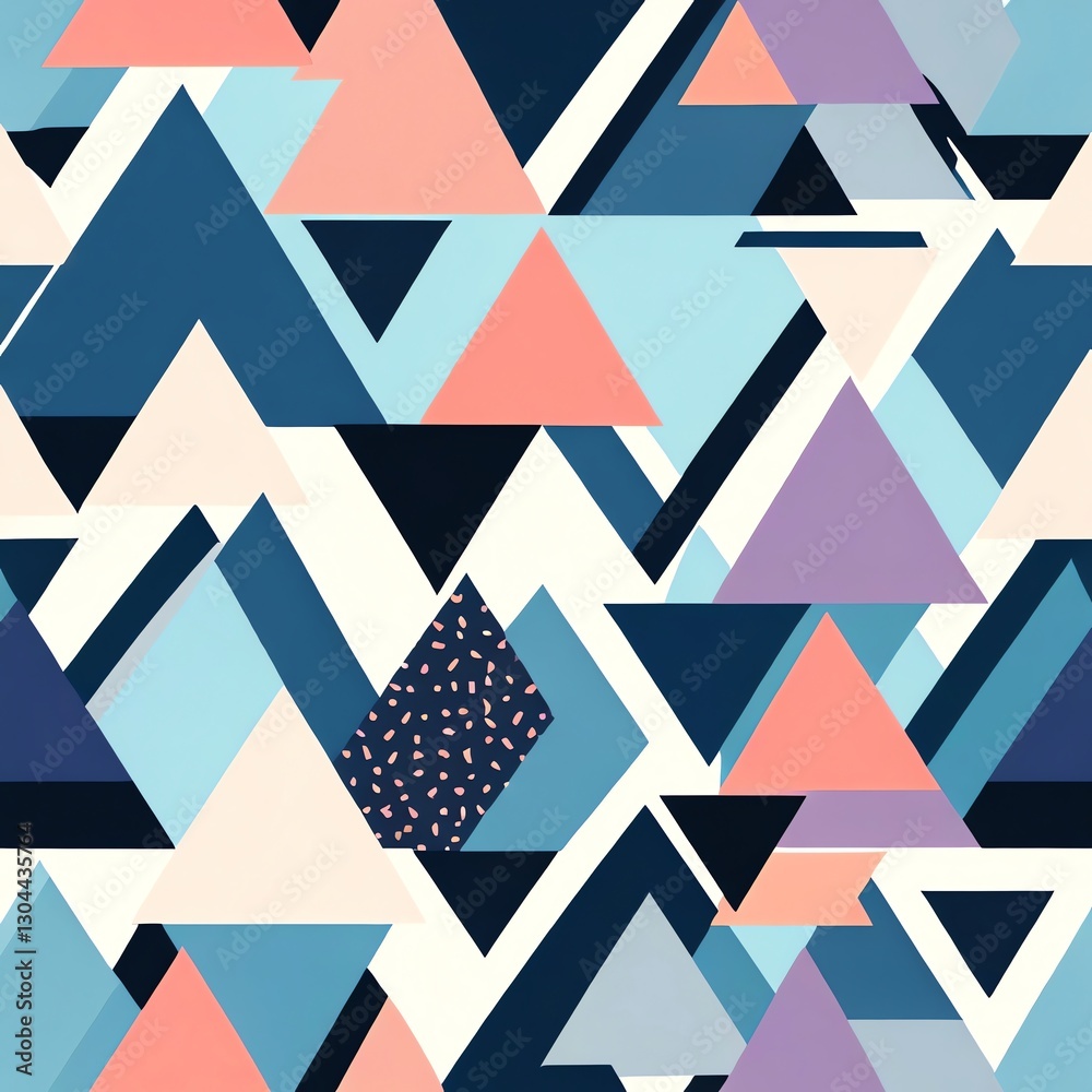 Abstract Geometric Triangle Pattern: A Kaleidoscope of Colors and Shapes