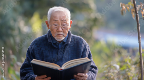 Serene Wisdom: An elderly m...
