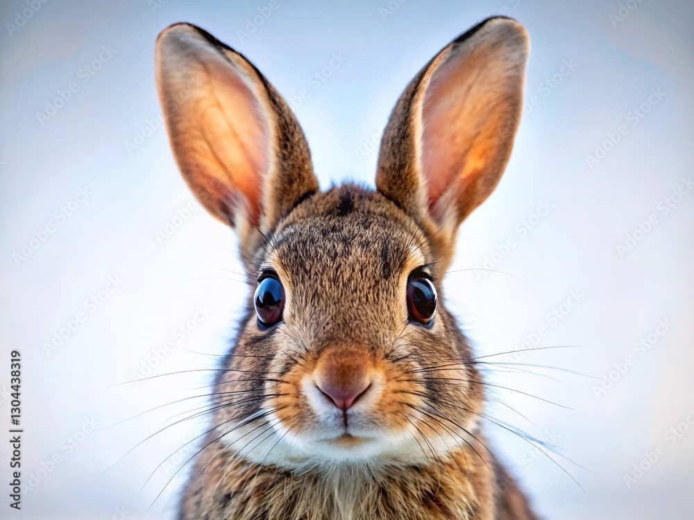 Obraz premium Alert Wild Rabbit Closeup - Nature Wildlife Photography
