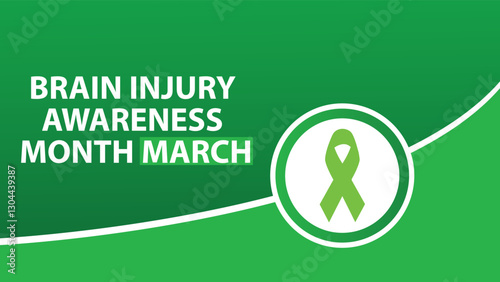 Brain Injury Awareness Month march web banner design illustration 