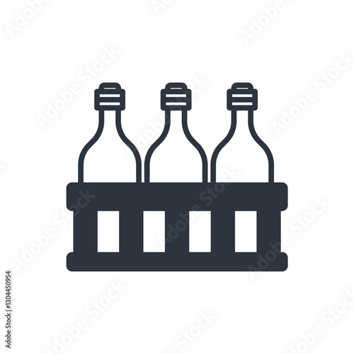 beer pack icon. vector.Editable stroke.linear style sign for use web design,logo.Symbol illustration.