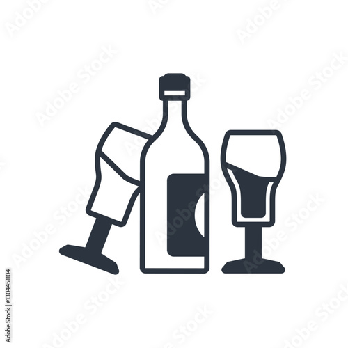 beer bottle icon. vector.Editable stroke.linear style sign for use web design,logo.Symbol illustration.
