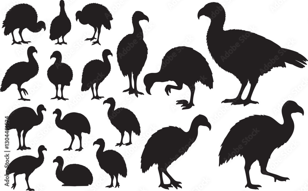 Fototapeta premium Moa Silhouettes