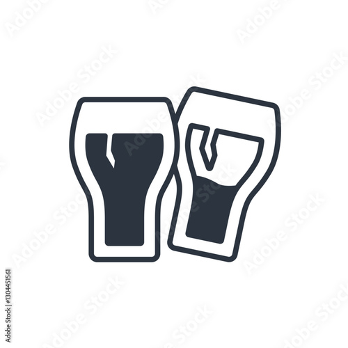 beer glass icon. vector.Editable stroke.linear style sign for use web design,logo.Symbol illustration.
