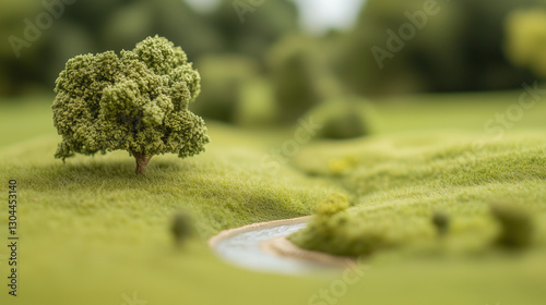 Miniature Road through Gree...