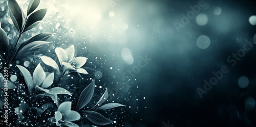 Abstract background with beautiful plants, 