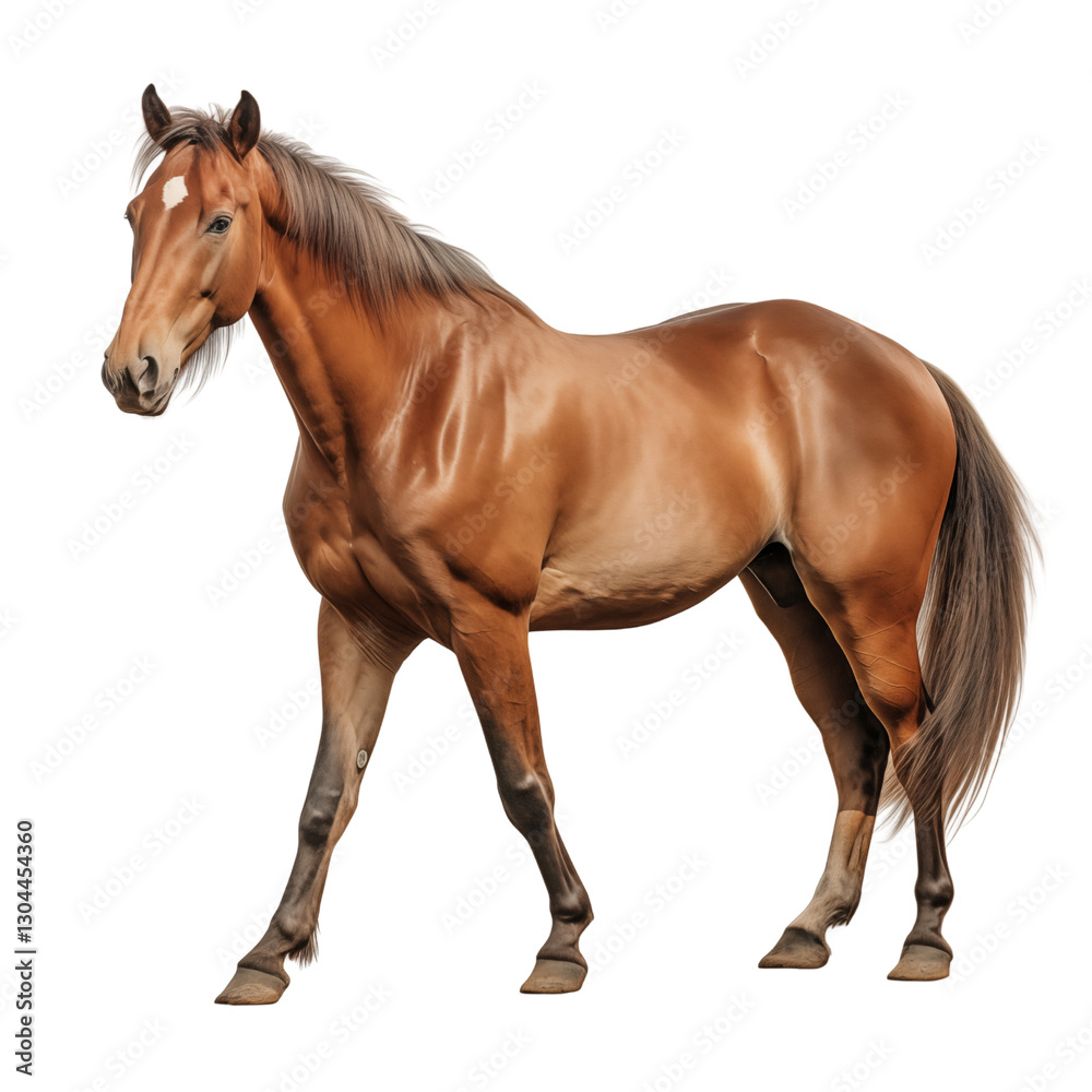 Obraz premium High Quality PNG Cutout Photo of a Horse Realistic Full Body Wildlife Image