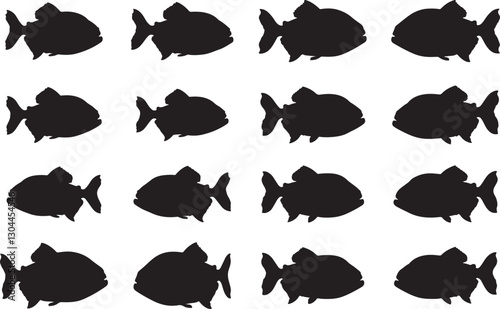 Piranha Silhouettes