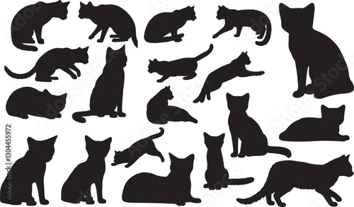 Sand Cat Silhouettes