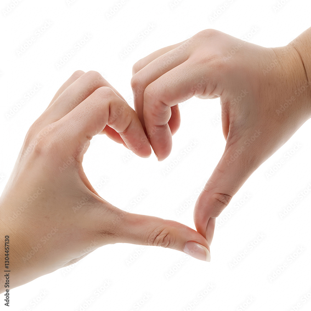 Female hands holding a heart symbolizing love and care. Female hands holding a heart symbolizing love and care.