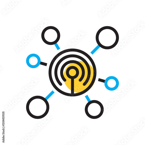 Multi color icon for network
