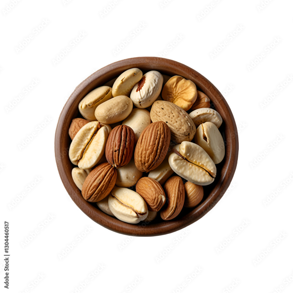 Flying almond isolated on transparent background. Flying almond isolated on transparent background.