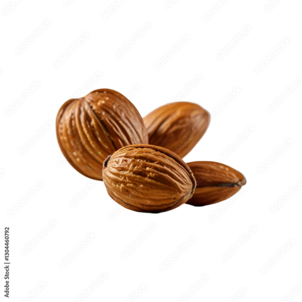 Flying almond isolated on transparent background. Flying almond isolated on transparent background.