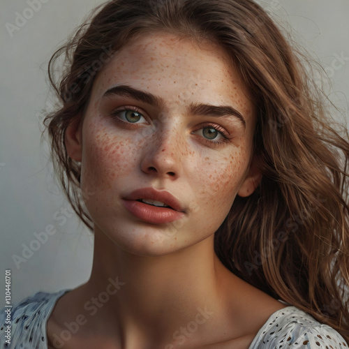 Portrait of a young woman with a warm and friendly complexion 
