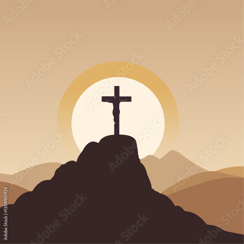 Flat easter sunday illustration